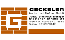 Logo von Geckeler Hoch- u. Tiefbau GmbH